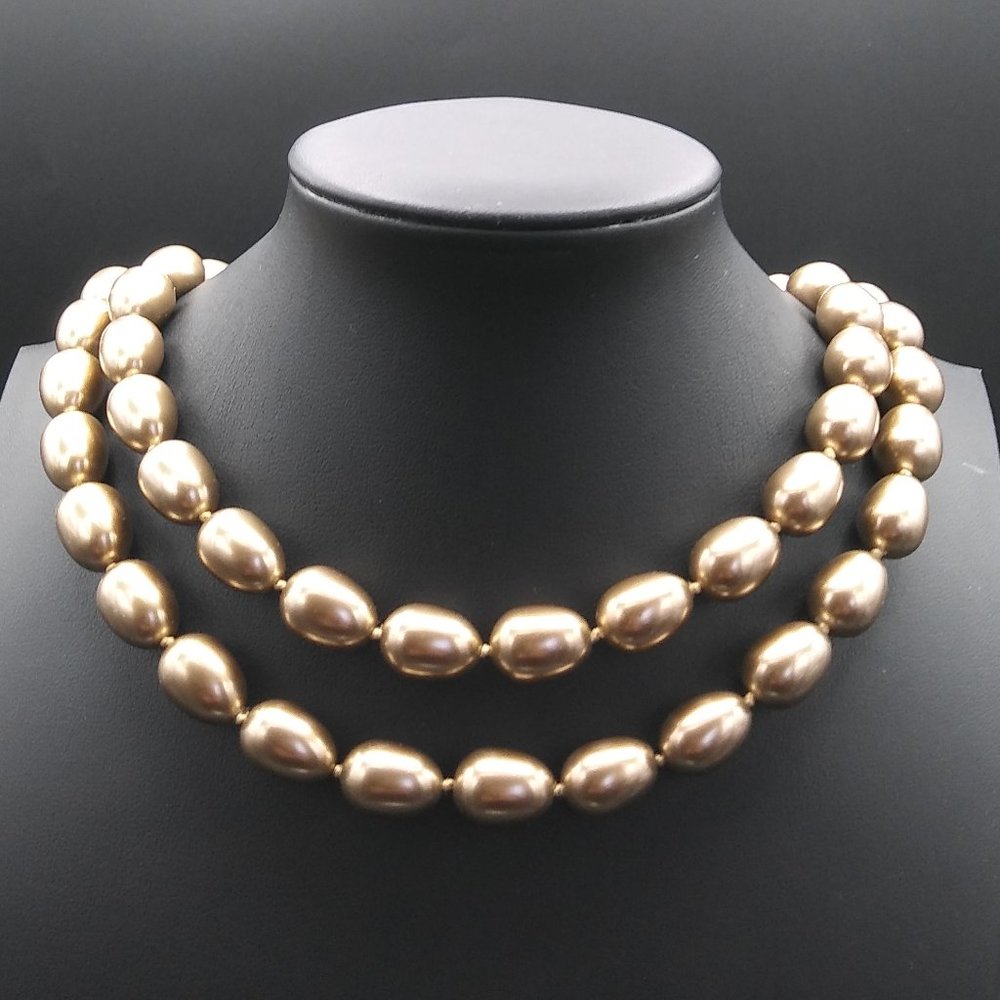Monet Vintage Faux Pearl Necklace